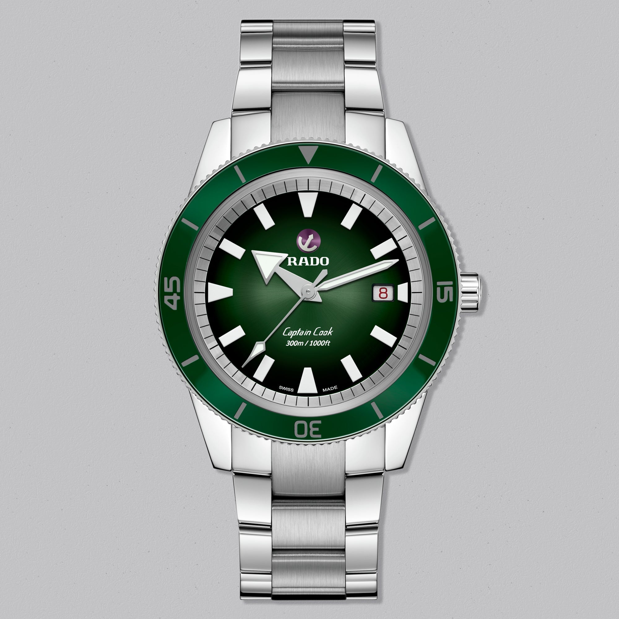 CAPTAIN COOK AUTOMATIC GREEN DIAL - Swiss Gallery Iraq RADO