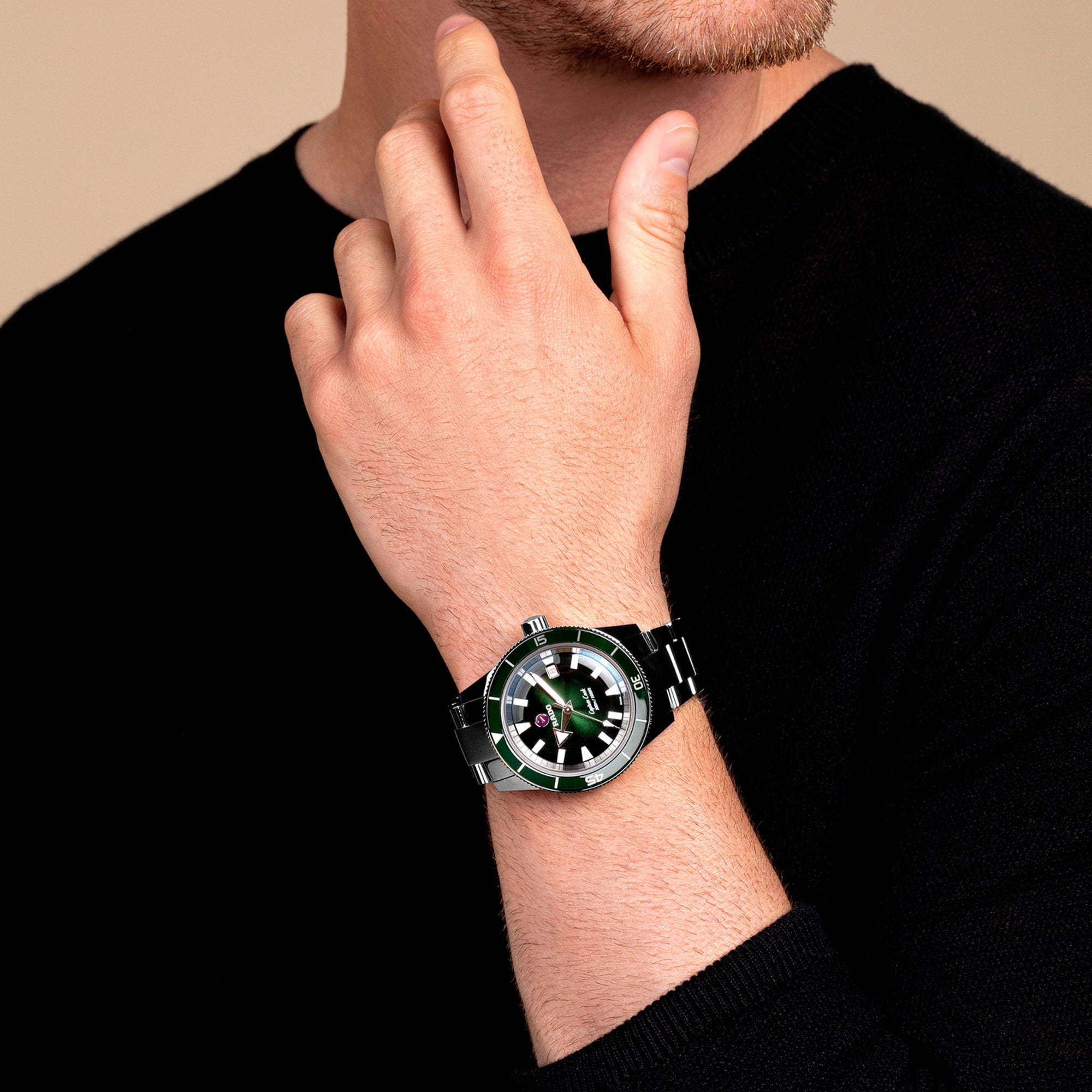 CAPTAIN COOK AUTOMATIC GREEN DIAL - Swiss Gallery Iraq RADO