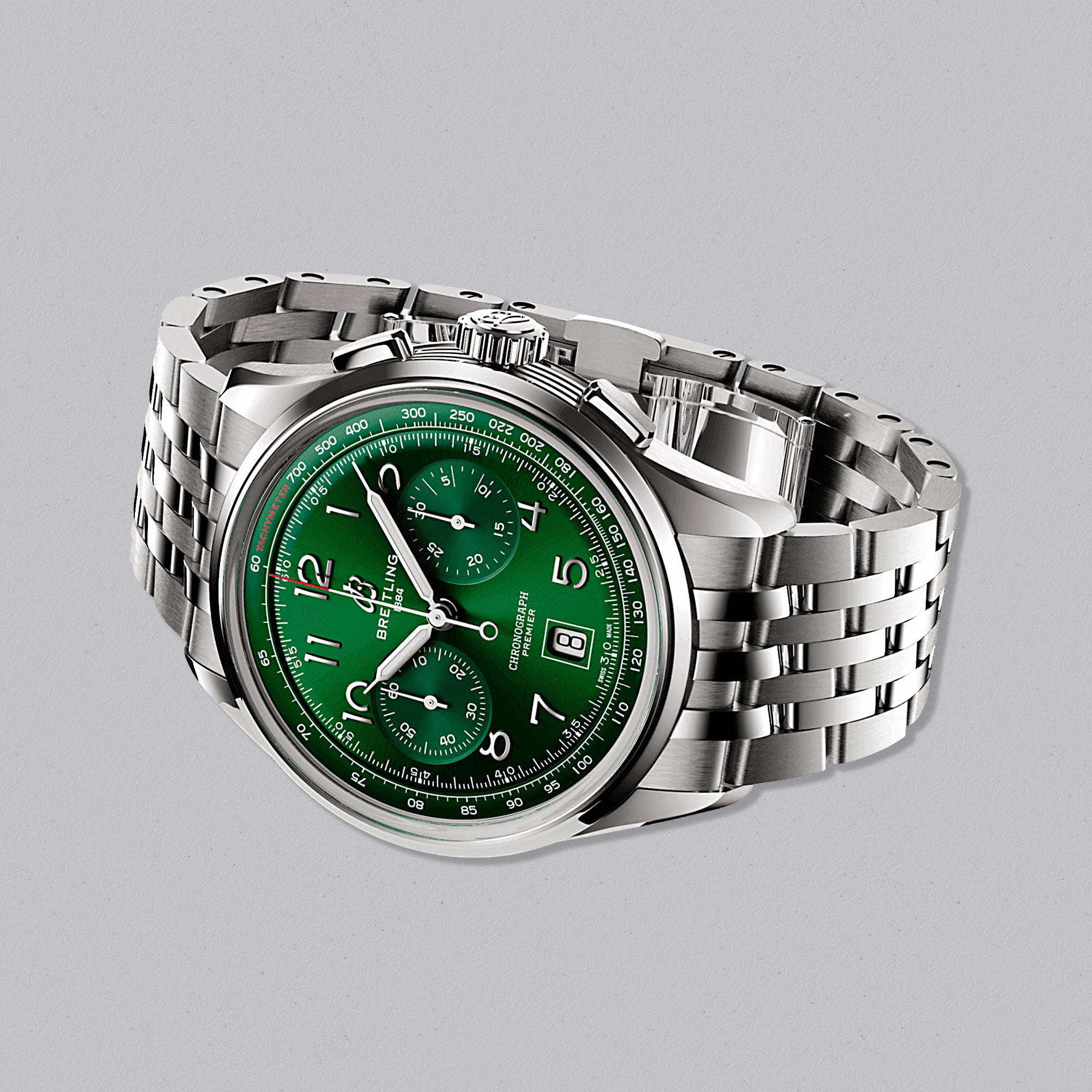 PREMIER B01 CHRONOGRAPH 42 GREEN DIAL - Swiss Gallery Iraq BREITLING
