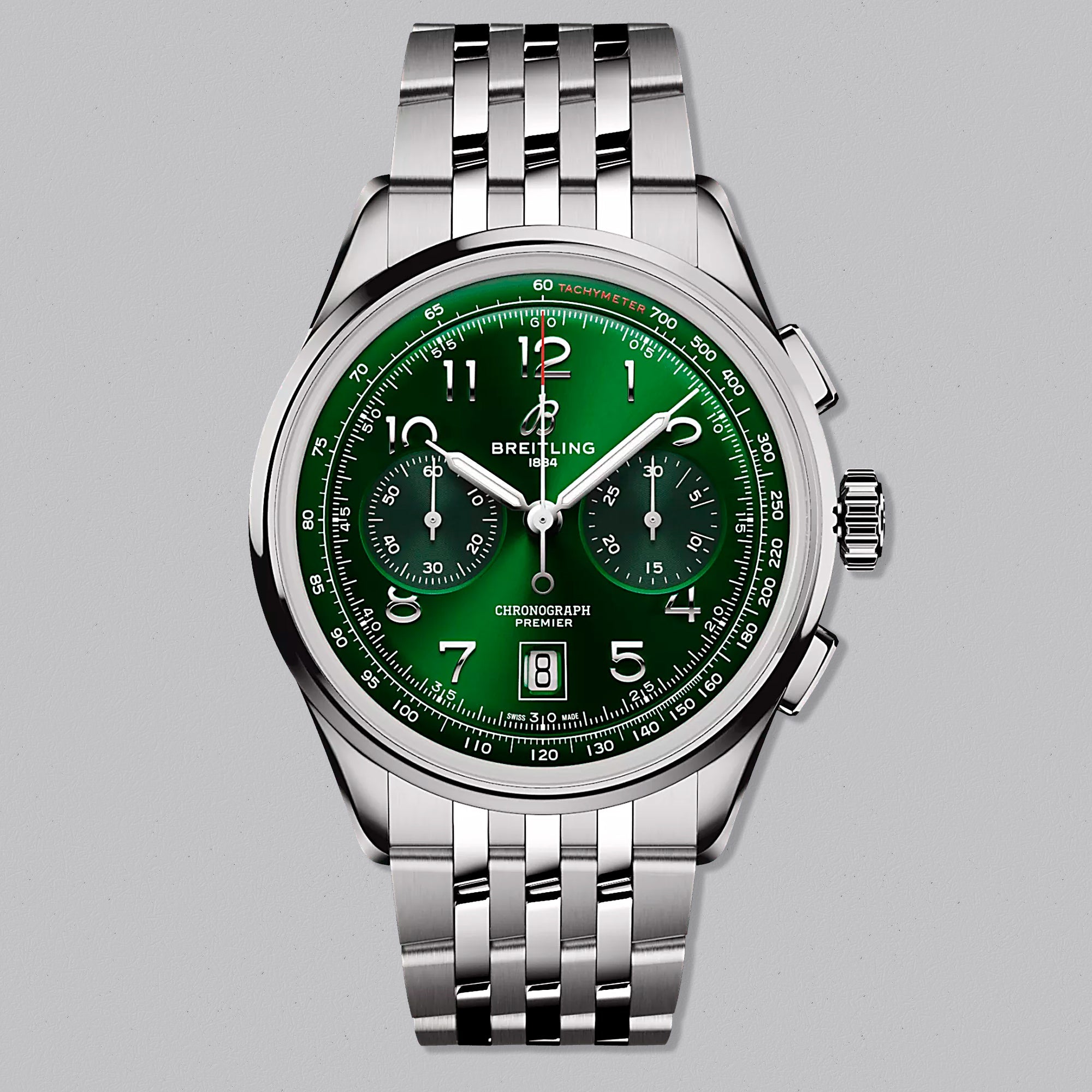 PREMIER B01 CHRONOGRAPH 42 GREEN DIAL - Swiss Gallery Iraq BREITLING