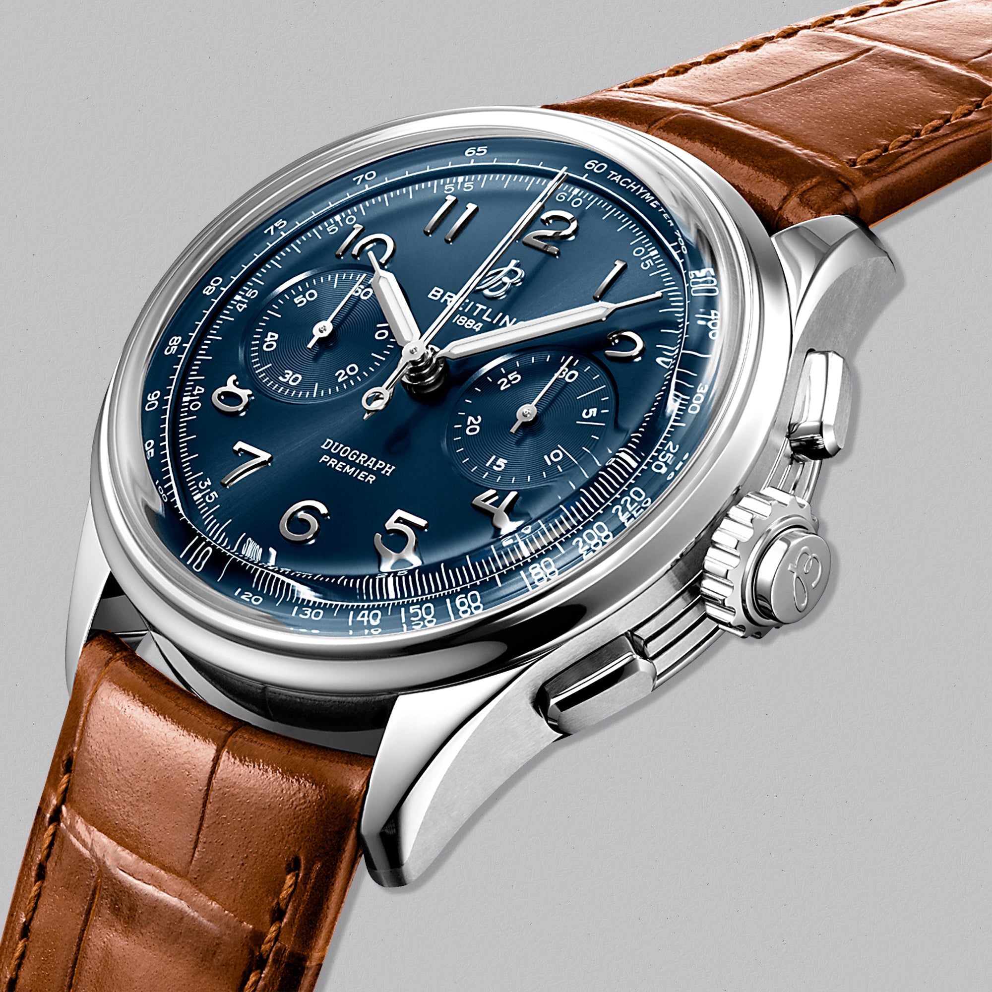 PREMIER B15 DUOGRAPH 42 BLUE DIAL - Swiss Gallery Iraq BREITLING
