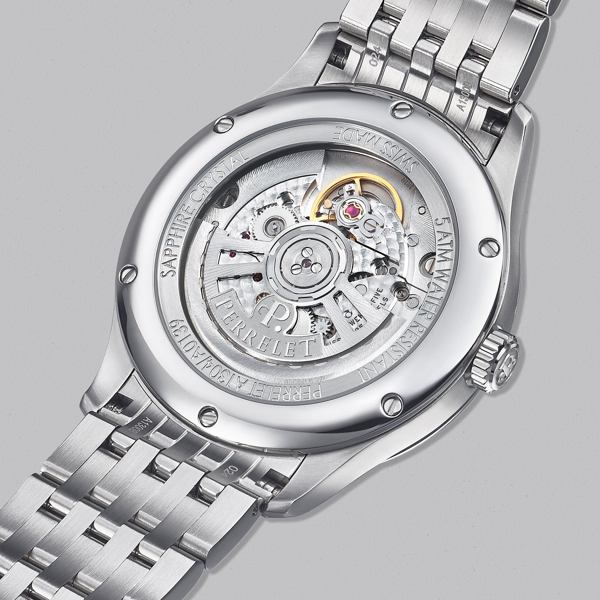 WEEKEND GMT STEEL BRACELET GREEN - Swiss Gallery Iraq PERRELET