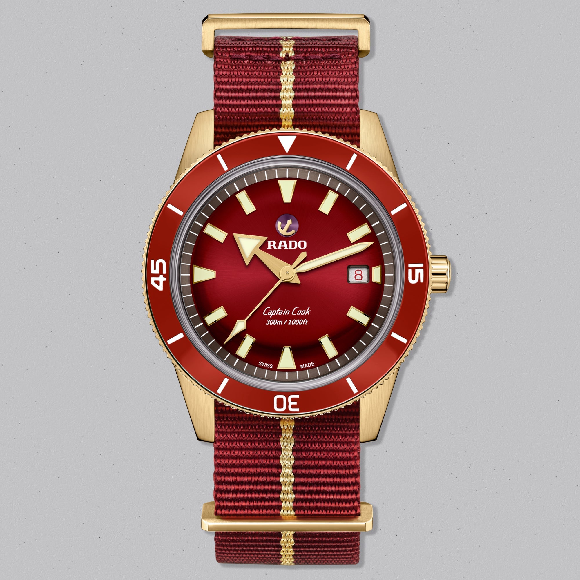 Captain Cook Automatic Bronze RED DIAL - Swiss Gallery Iraq RADO